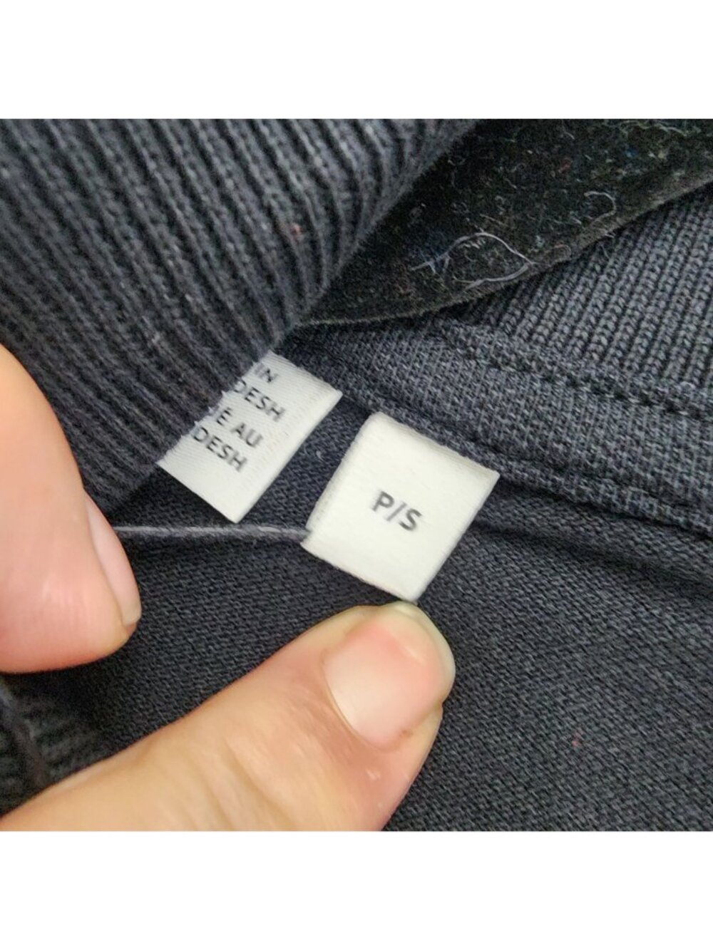 Selected Homme Shirt Mens Small Black Long Sleeve 1/4 Button Polo *NWT* - Picture 5 of 12